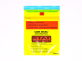 Lab Seal Tamper-Evident Specimen Bags with Removable Biohazard Symbol