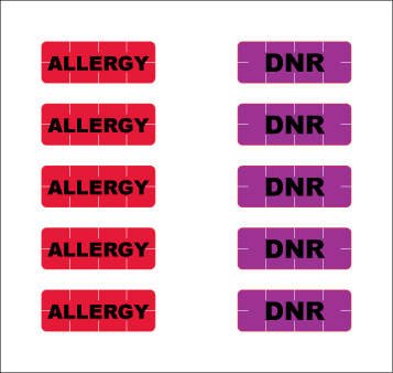 ALERT BANDS LABEL POLY